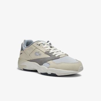 Lacoste Storm 96 Lo Nubuck Leather Sneakers Pánské - Tenisky Béžový / Šedé | CZ-HyymTp